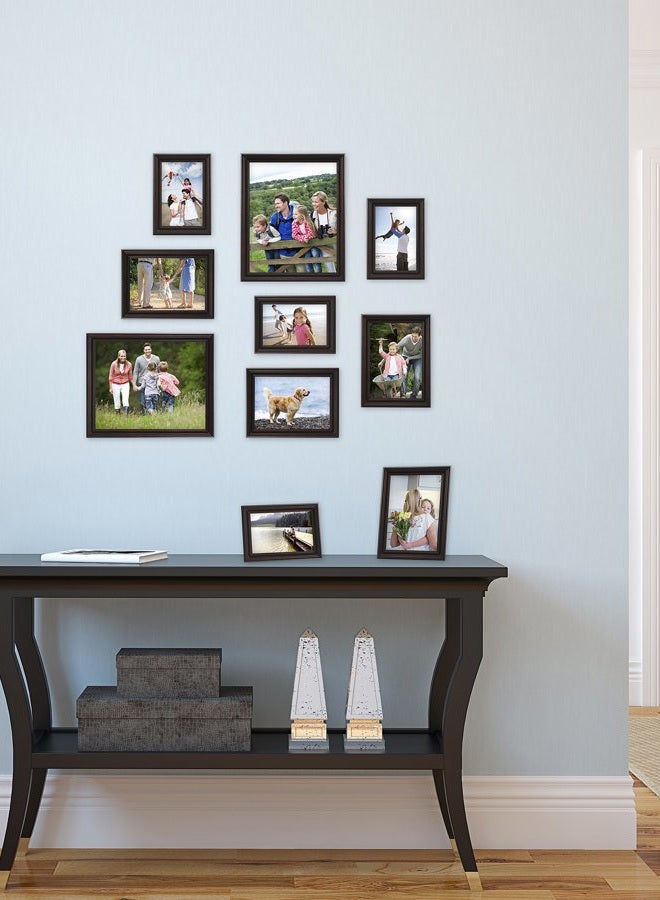 Mcs 10Pc Multi Pack Picture Frame Value Set - Two 8X10 Inch, Four 5X7 Inch, Four 4X6 In, Mahogany (65705) - Image 4