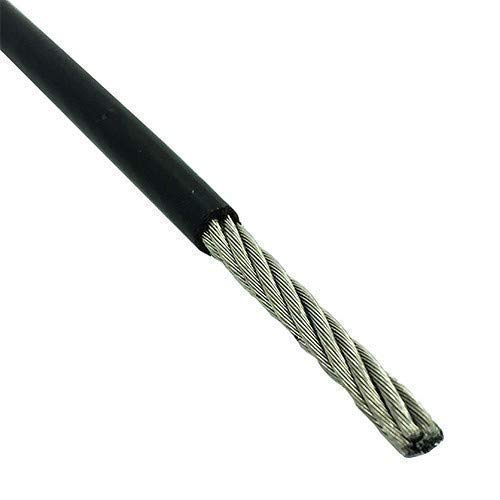 SB CHAVAN SB CHAVAN Gym Wire Rope Material PU Polyurethane Coated Black Color Cable Inside Steel 6 MM Thickness 20 Mtrs - Image 3