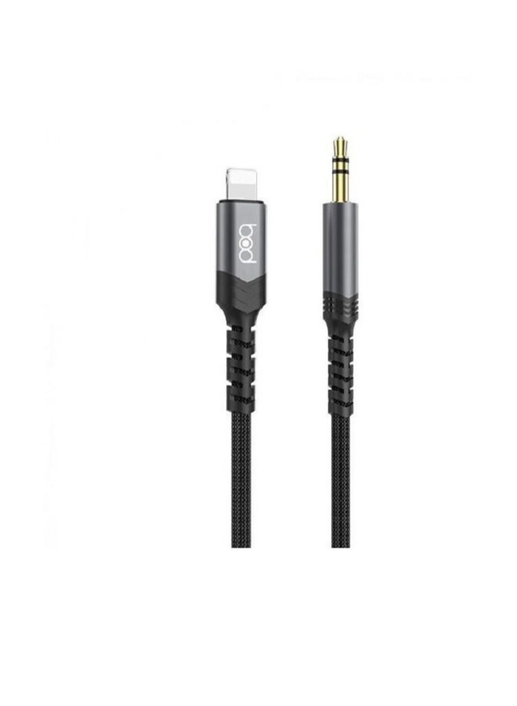 BOD iPhone AUX cable, Bud brand, 120 cm black - Image 2