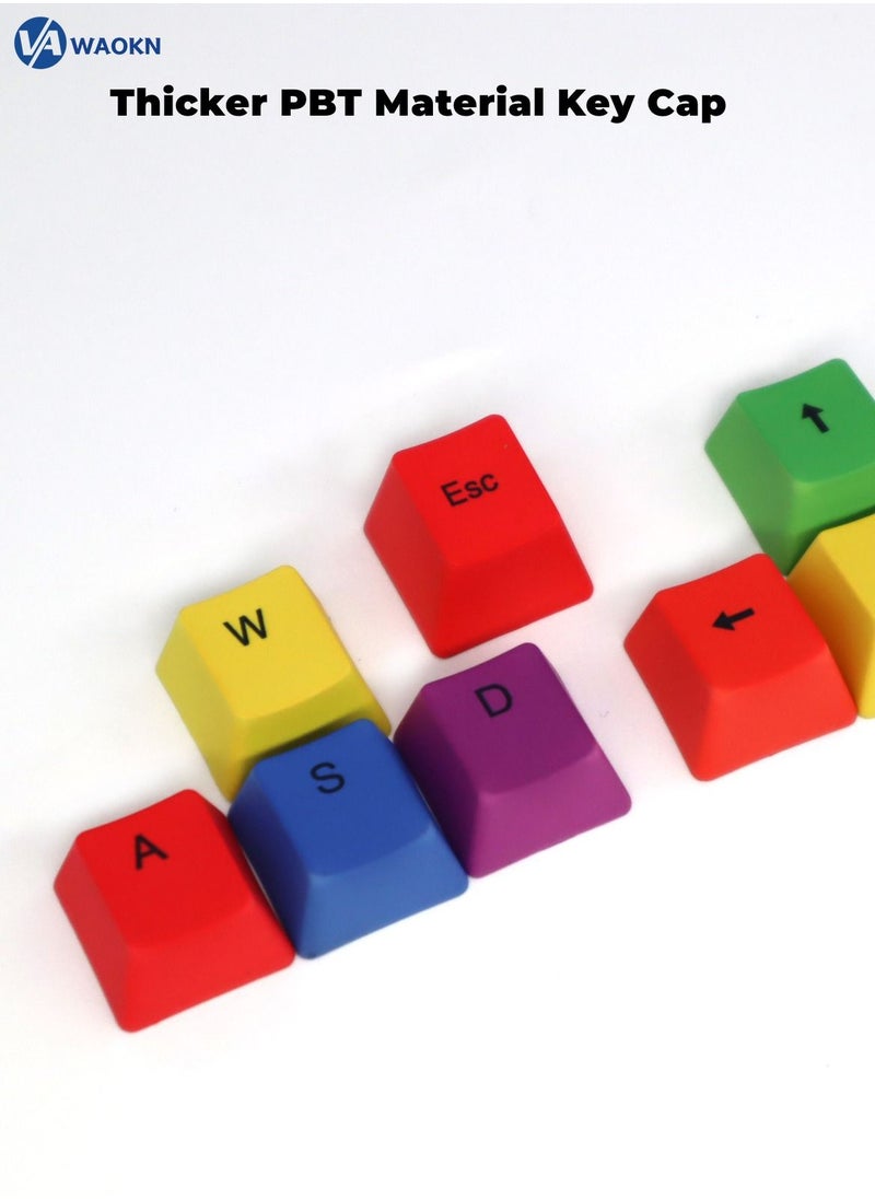 WASD Directional Key Thermal Sublimation Key Cap Color Supplement RGBY Personality Color Matching PBT Mechanical Keyboard Keycap