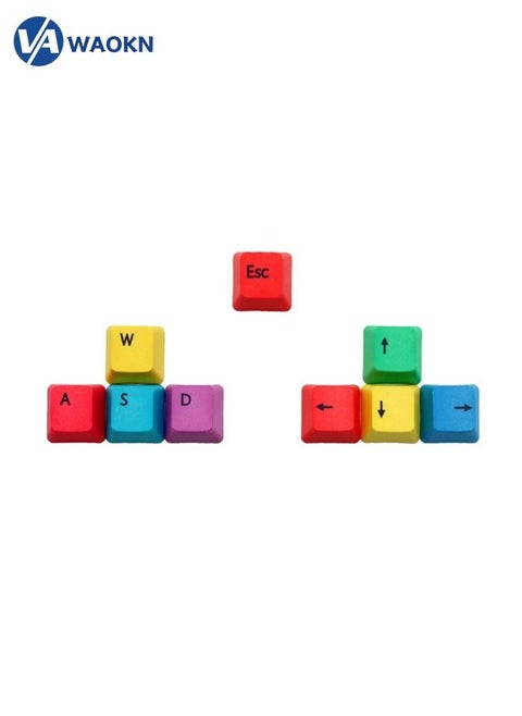 WASD Directional Key Thermal Sublimation Key Cap Color Supplement RGBY Personality Color Matching PBT Mechanical Keyboard Keycap
