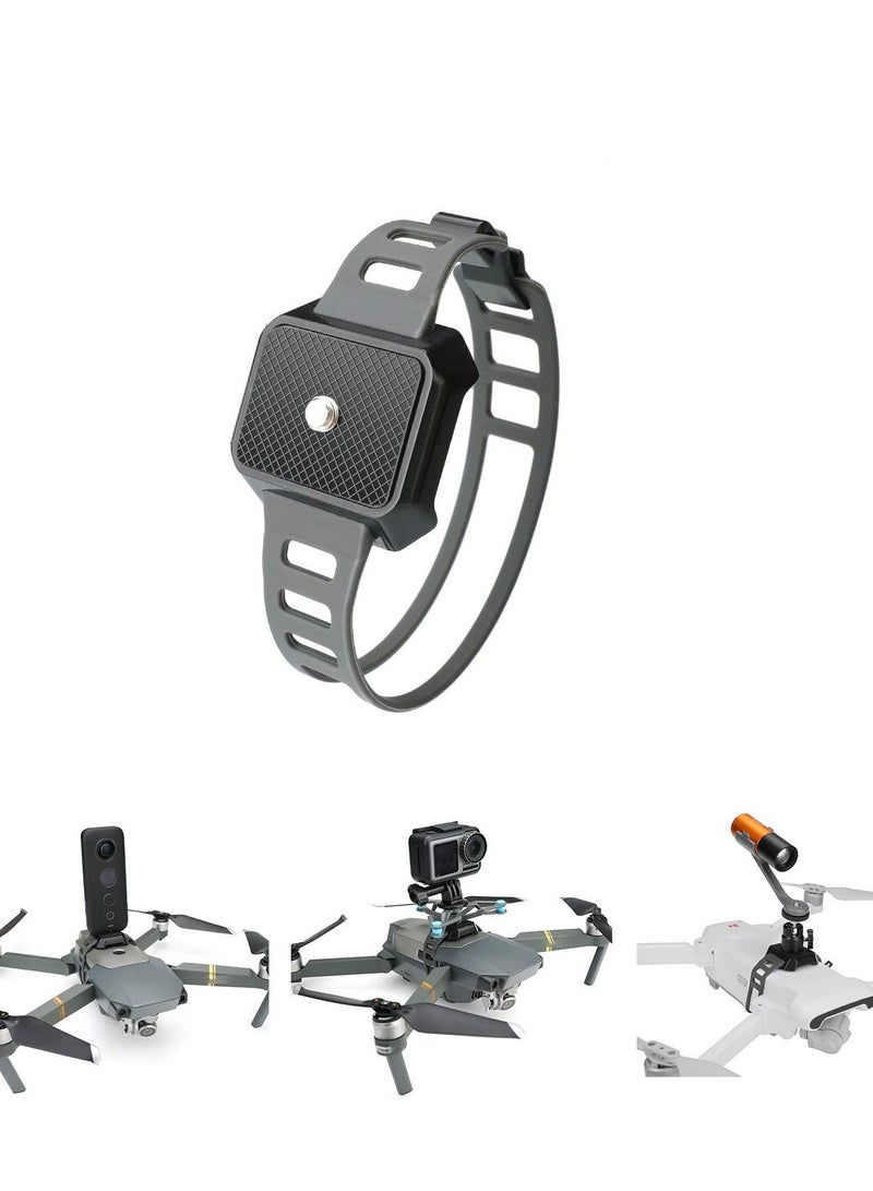 Y&D Multifunctional Fixture Mount Extension Drone Camera Adapter for Mavic 3/Air 2s/2/Pro 2 Compatible with Insta360 Osmo Action Flight Light LED Display