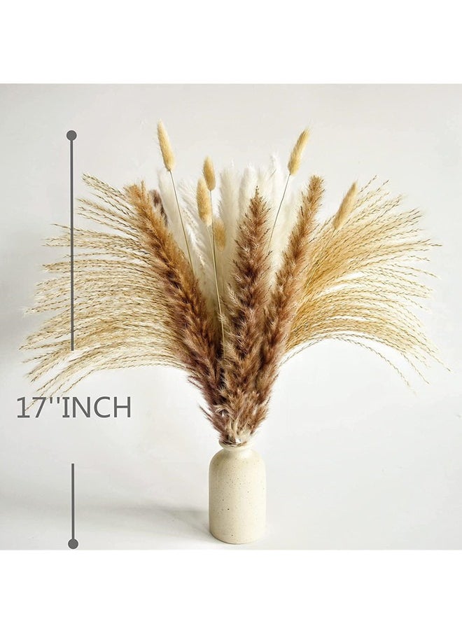 100 PCS Boho Pampas Grass, Naturally Dried Pompas, Pampas Grass Decor for Wedding , Boho Party Decorations, Table Decor