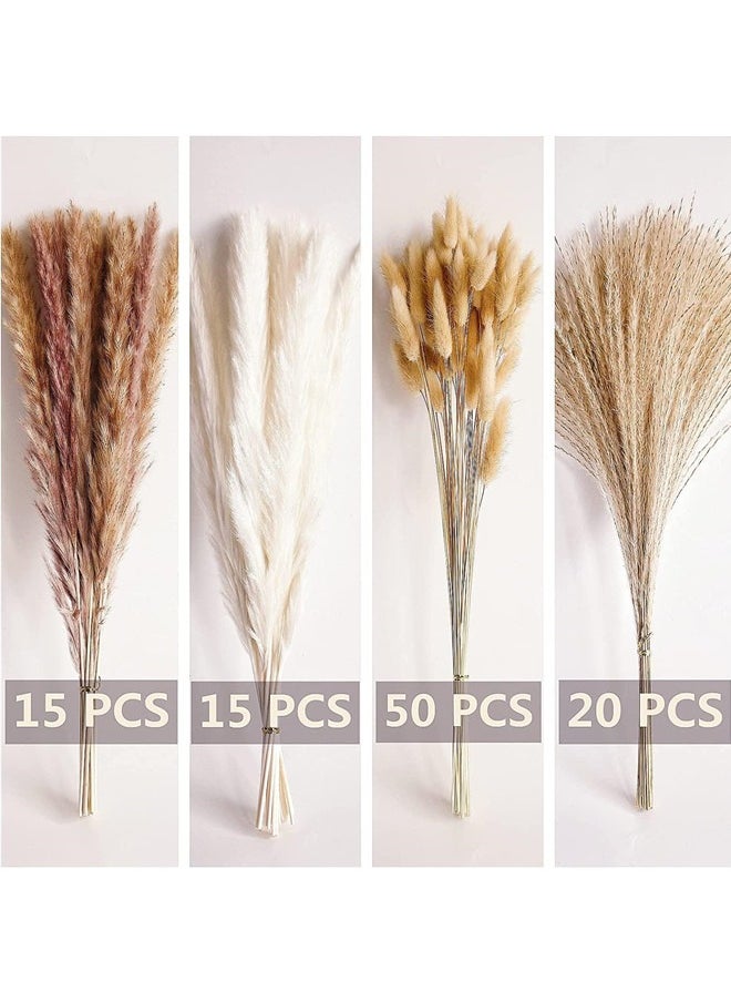 100 PCS Boho Pampas Grass, Naturally Dried Pompas, Pampas Grass Decor for Wedding , Boho Party Decorations, Table Decor