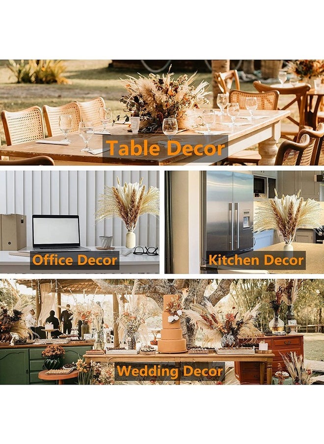 100 PCS Boho Pampas Grass, Naturally Dried Pompas, Pampas Grass Decor for Wedding , Boho Party Decorations, Table Decor