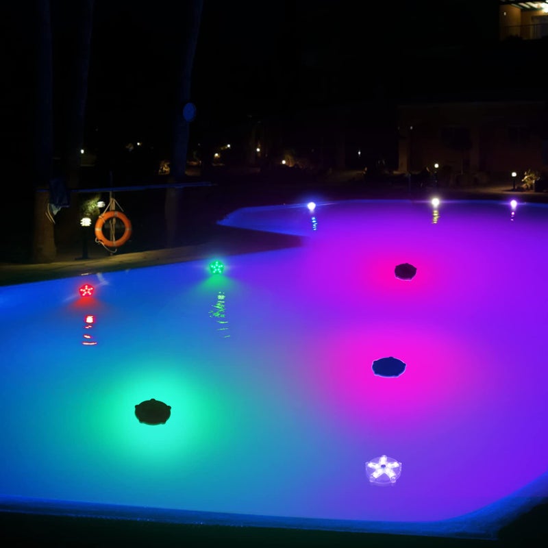 DeeprBetter Floating Pool Lights,Color Changing Waterproof Magnetic Pond Lights,Pool Light That Float,Starfish Above Ground Pools Light Up for Pond,Hot tub,Bathtub,Shower,Halloween,Christmas-2pcs - Image 2