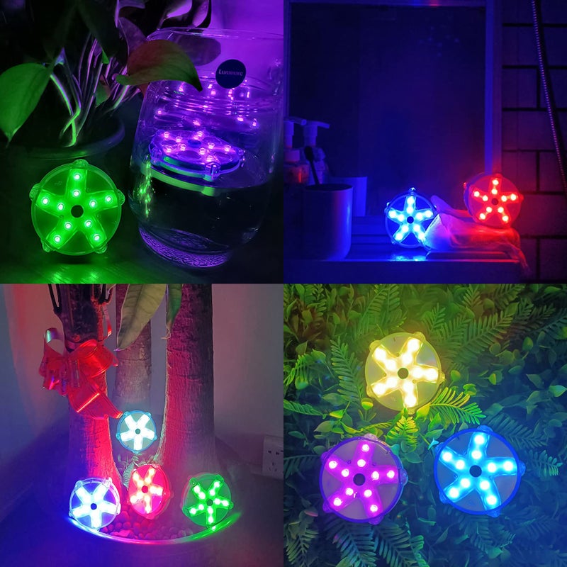 DeeprBetter Floating Pool Lights,Color Changing Waterproof Magnetic Pond Lights,Pool Light That Float,Starfish Above Ground Pools Light Up for Pond,Hot tub,Bathtub,Shower,Halloween,Christmas-2pcs - Image 5
