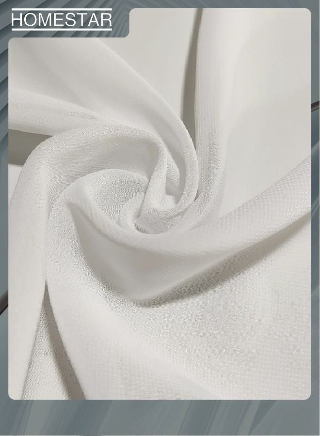 HOMESTAR Chiffon Table Runner 29x120 Inches Sheer Wedding Runner Romantic Rustic Table Runner for Easter Thanksgiving Christmas Baby Shower Decorations White - Image 5