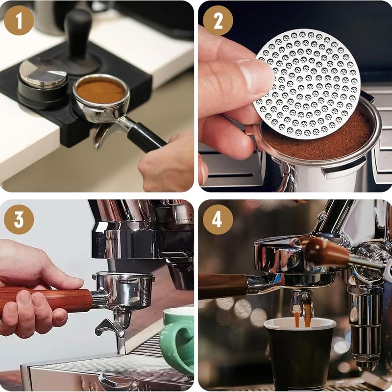 MITCMOLARD Coffee Filter, Espresso Puck Screen, Coffee Filter Mesh Plate, 58 mm Coffee Portafilter Reusable Filter for Espresso Basket, 0.8 mm Thickness Coffee Mesh, 304 Stainless Steel Filter Screen - Image 4