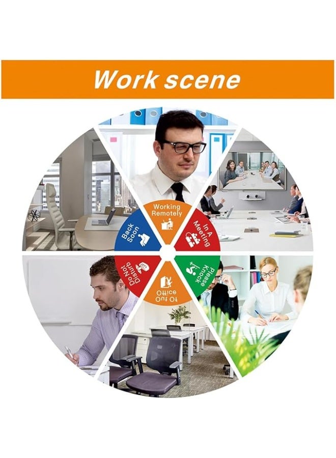 Office Privacy Sign Do Not Disturb Please Knock Out of Office In A Meeting Back Soon Working Remotely for Conference Room Any Room That Needs Privacy Black - Image 2