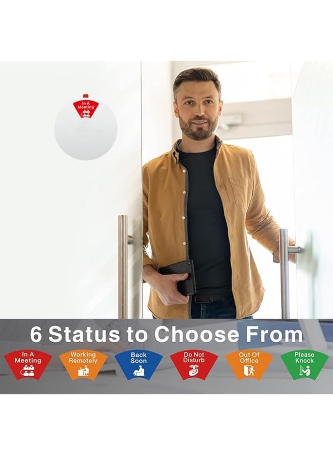 Office Privacy Sign Do Not Disturb Please Knock Out of Office In A Meeting Back Soon Working Remotely for Conference Room Any Room That Needs Privacy Black - Image 4