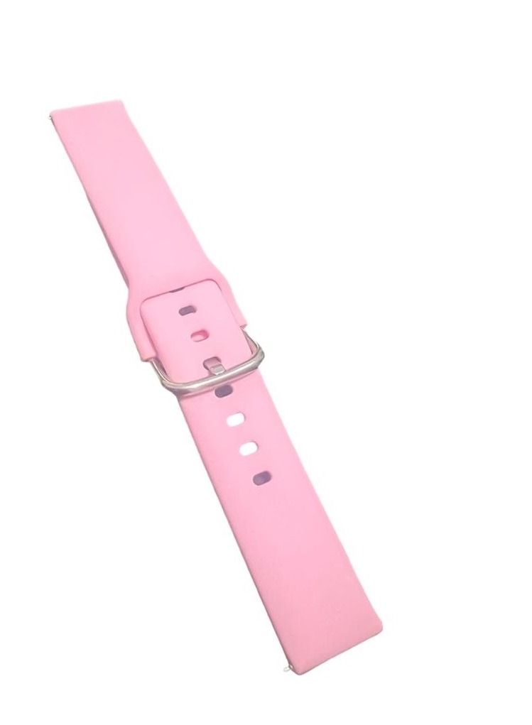 Watch 20mm Silicone Strap For Galaxy Watch 3 41mm and Samsung Galaxy Active 2 40/44mm (Pink) - Image 2