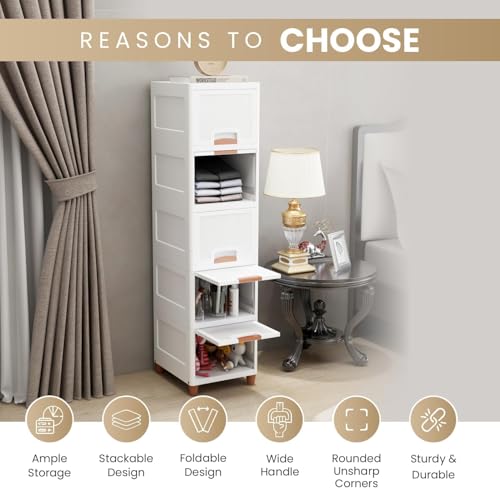 HCN Enterprise 6 Tier Organizer for Clothes Modular Kitchen Storage Rack Wardrobe for Cloth Space Saving Closet for Bedroom Stackable Cabinet Almirah for Living Room (6 Layer) - Image 4