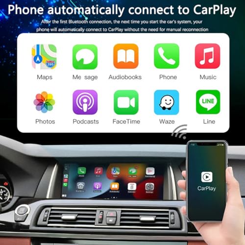 HMYC Wireless CarPlay/Android Auto Adapter for BMW NBT 3/4/5/6/7 Series X1/X3/X4/X5/X6 (2012-2016), Carplay Retrofit Decoder Module, Supports OEM Controls, Airplay Mirror Link, Navigation, Reverse Camera - Image 4