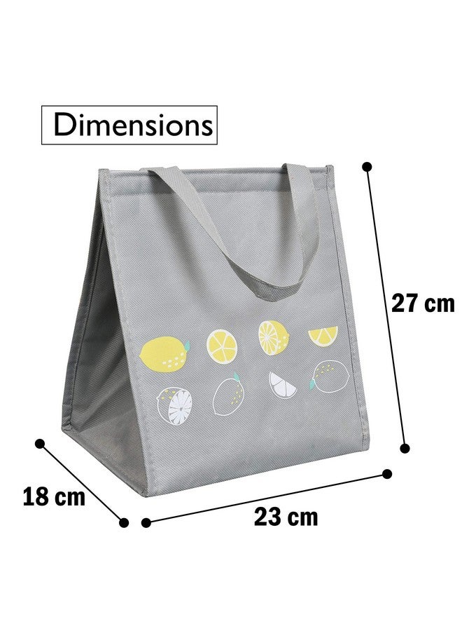 Yellow Weaves Insulated Travel Lunch/Tiffin/Storage Bag for Office, College & School (Grey) - Image 3