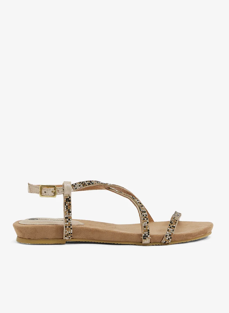 Spot-On Glitter Flat Sandal
