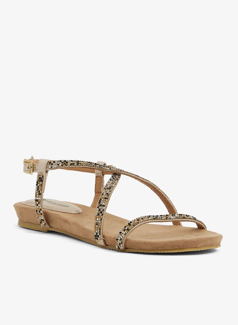 Spot-On Glitter Flat Sandal