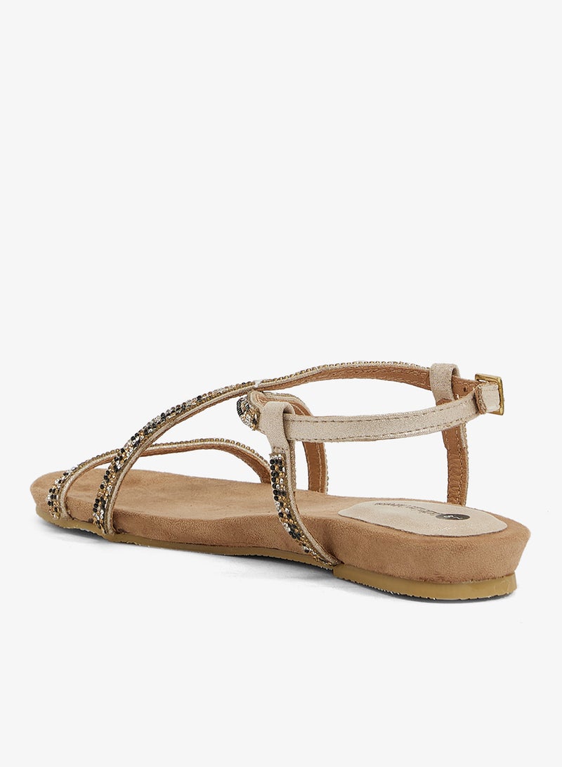 سبوت أون صندل مسطح لامع - Image 3