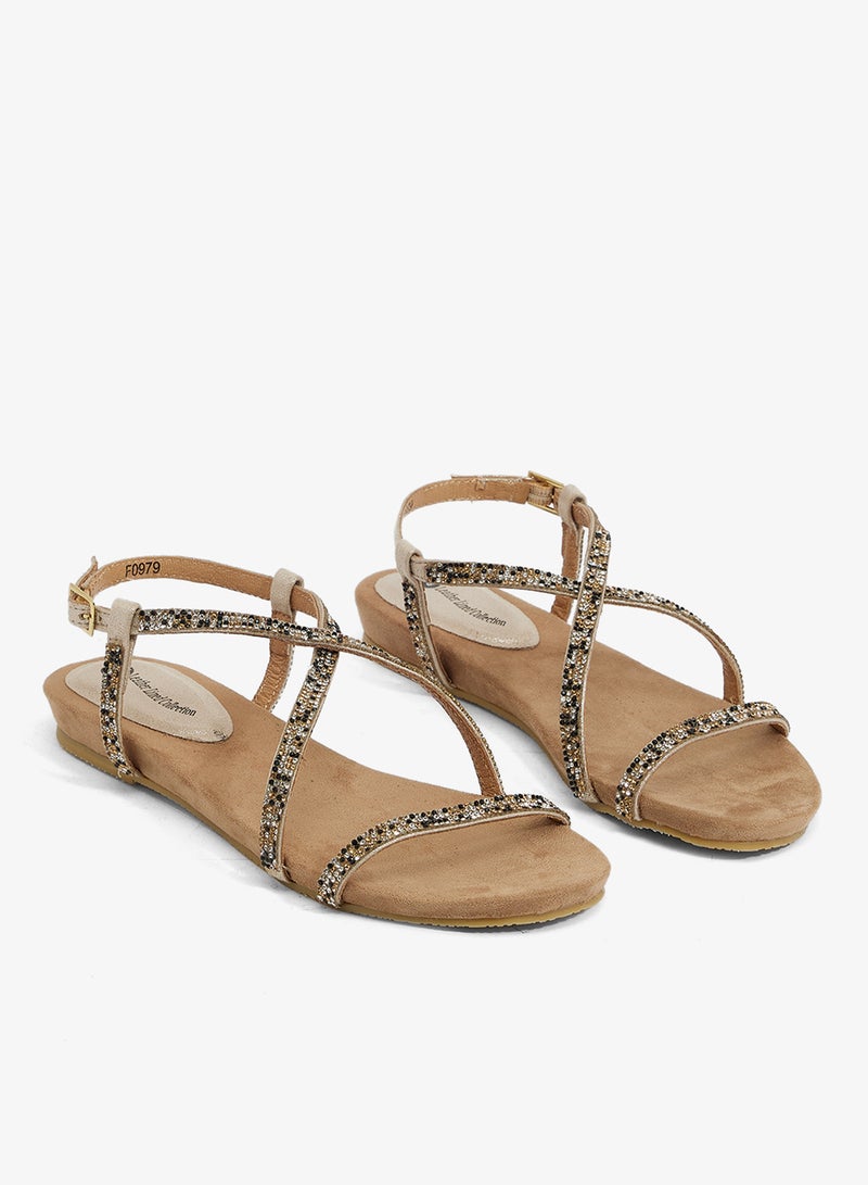 سبوت أون صندل مسطح لامع - Image 4