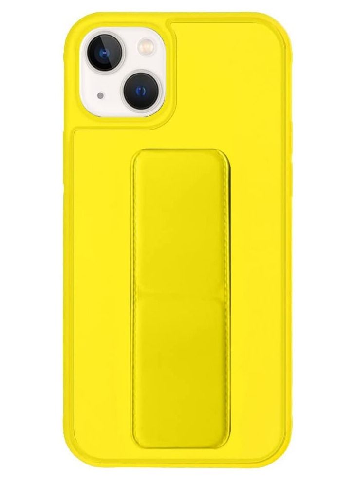 VITION Case Cover For iPhone 13 with Finger Grip Phone Holder and Car Magnetic Multi-function 3 in 1 Back Cover Protective Case (iPhone 13 Yellow) - Image 2