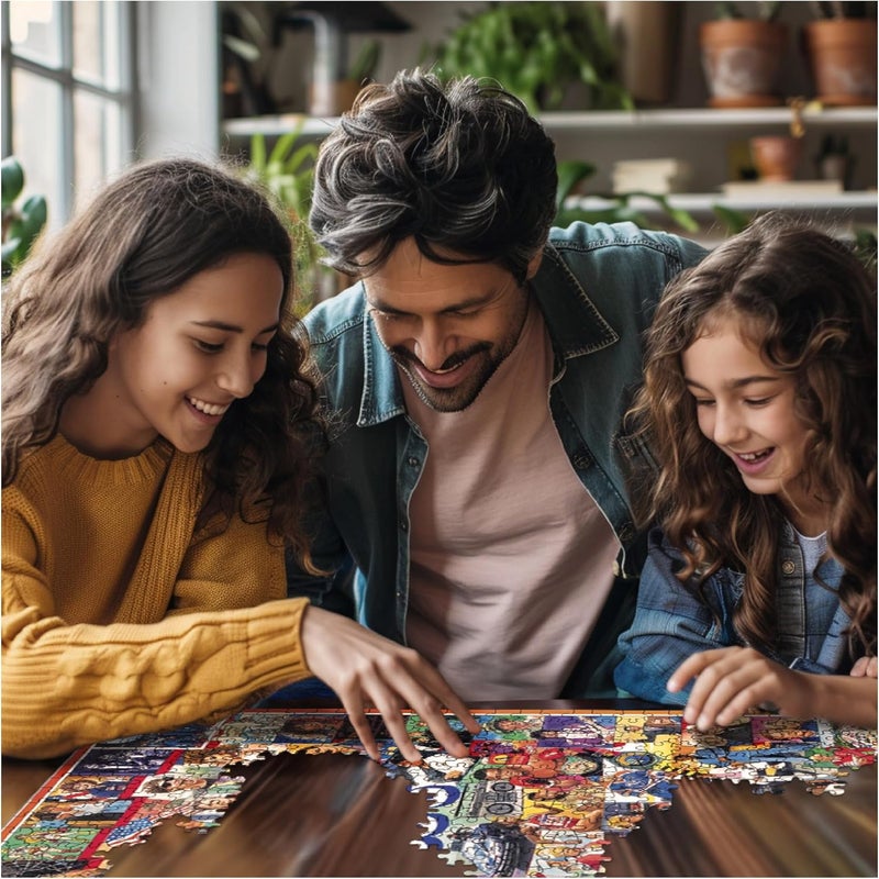 White Mountain Puzzles The Eighties - 1000 Piece Jigsaw Puzzle - Image 4