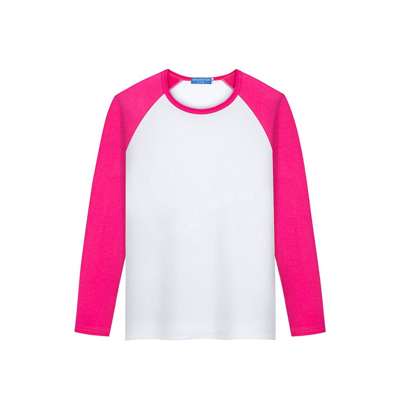 200g Modal Spot Color-Blocked Long-Sleeved T-Shirt, Free Design, Urgent Delivery - Image 4