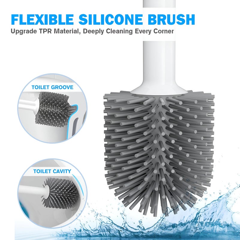 Deep Cleaning Kit - Comprehensive toilet brush and plunger set crafted for thorough bathroom sanitation with a sleek design for modern homes. - Image 4