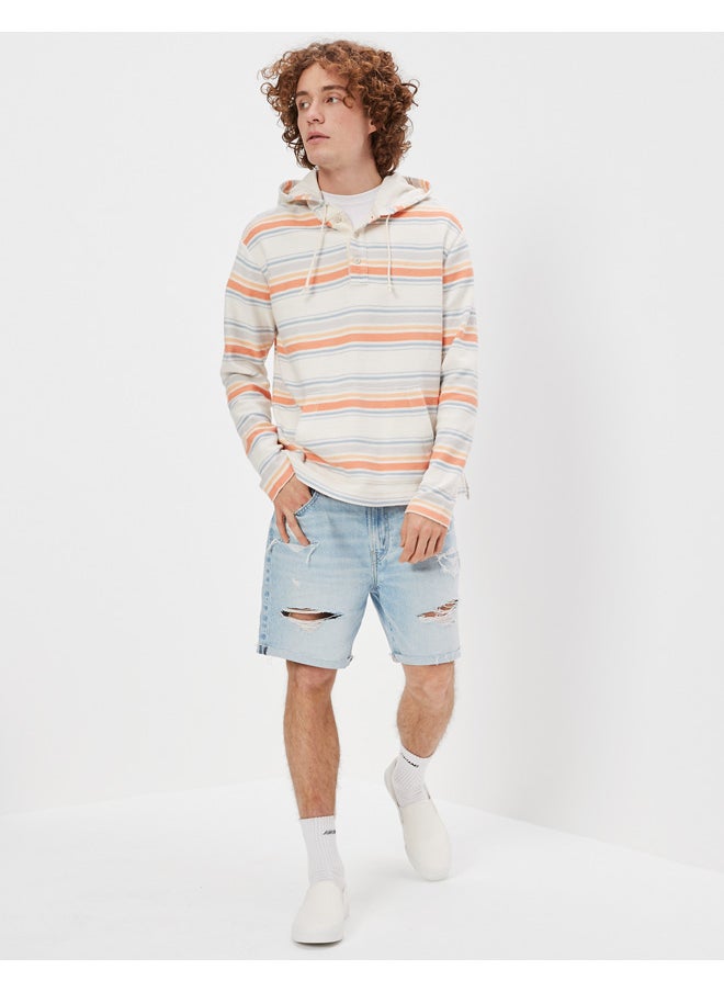 American Eagle - AE Bonfire Fleece Striped Baja Hoodie - Image 1