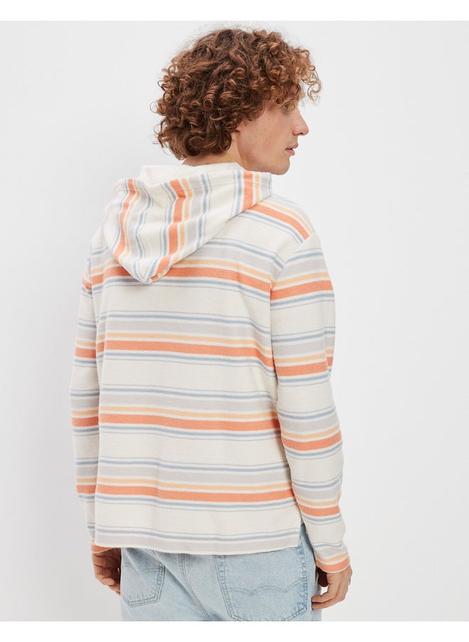 American Eagle - AE Bonfire Fleece Striped Baja Hoodie - Image 1