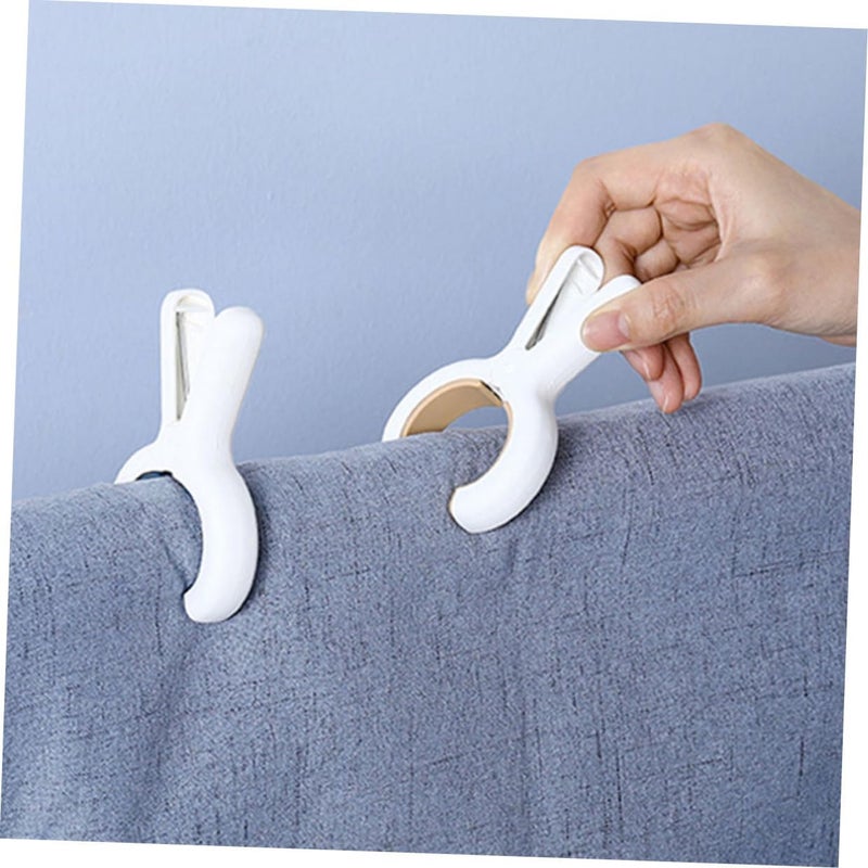 12pcs Windproof Quilt Clips Multipurpose Clothespins Small Blue Household Laundry Clips for Balcony Drying Towels Blankets - Image 5