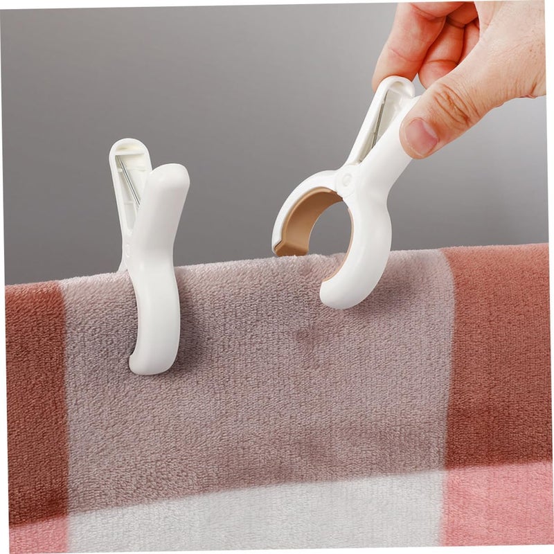 12pcs Windproof Quilt Clips Multipurpose Clothespins Small Blue Household Laundry Clips for Balcony Drying Towels Blankets - Image 4
