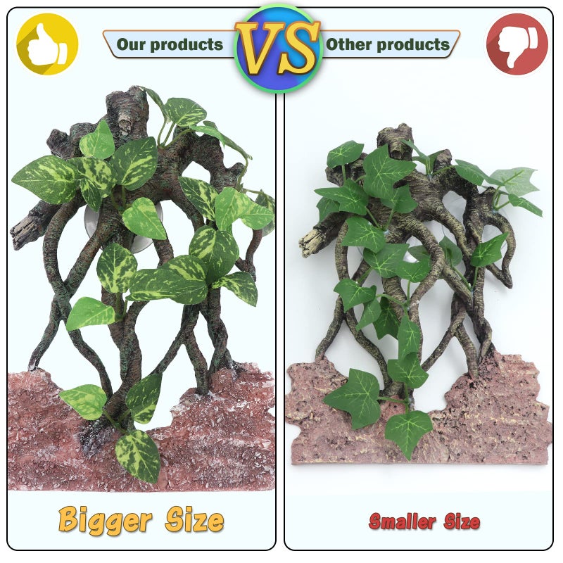 AQUA KT Reptile Climb Tree Branch Rock Background Decoration with Suction Cup for Terrarium Amphibian Lizard Snake - Image 4