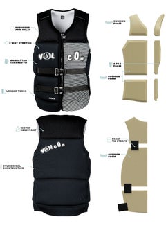 RONIX Ronix Volcom - Capella 3.0 - CGA Life Vest - Black, White Clippings (2025)  - Image 4