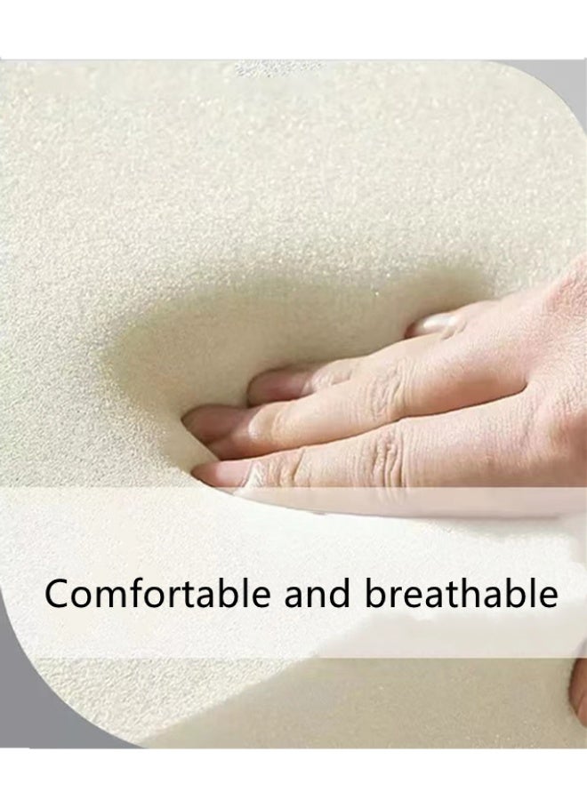 كوتيس كرسي مكياج دوار كرسي أريكة كرسي طعام مع وسادة لغرفة النوم وغرفة المعيشة من الخشب الصلب والقطن والكتان 52.5 × 49 × 78.5 سم - Image 4