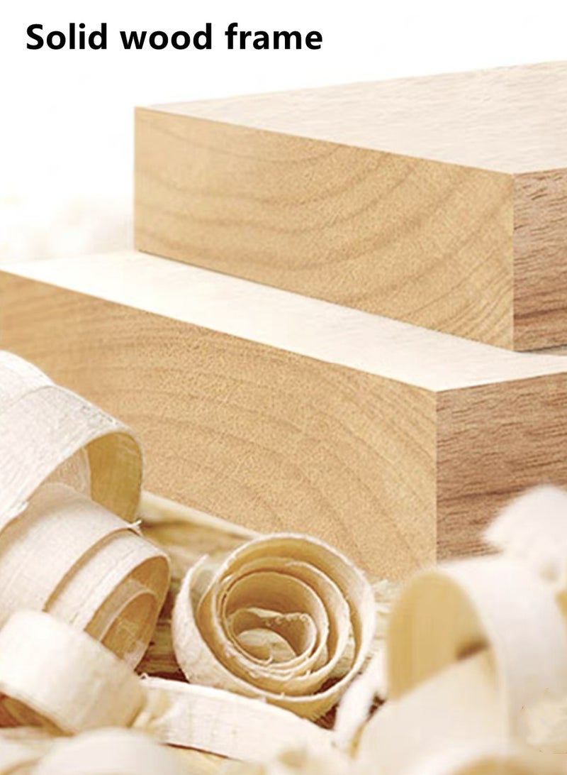 كوتيس كرسي مكياج دوار كرسي أريكة كرسي طعام مع وسادة لغرفة النوم وغرفة المعيشة من الخشب الصلب والقطن والكتان 52.5 × 49 × 78.5 سم - Image 5