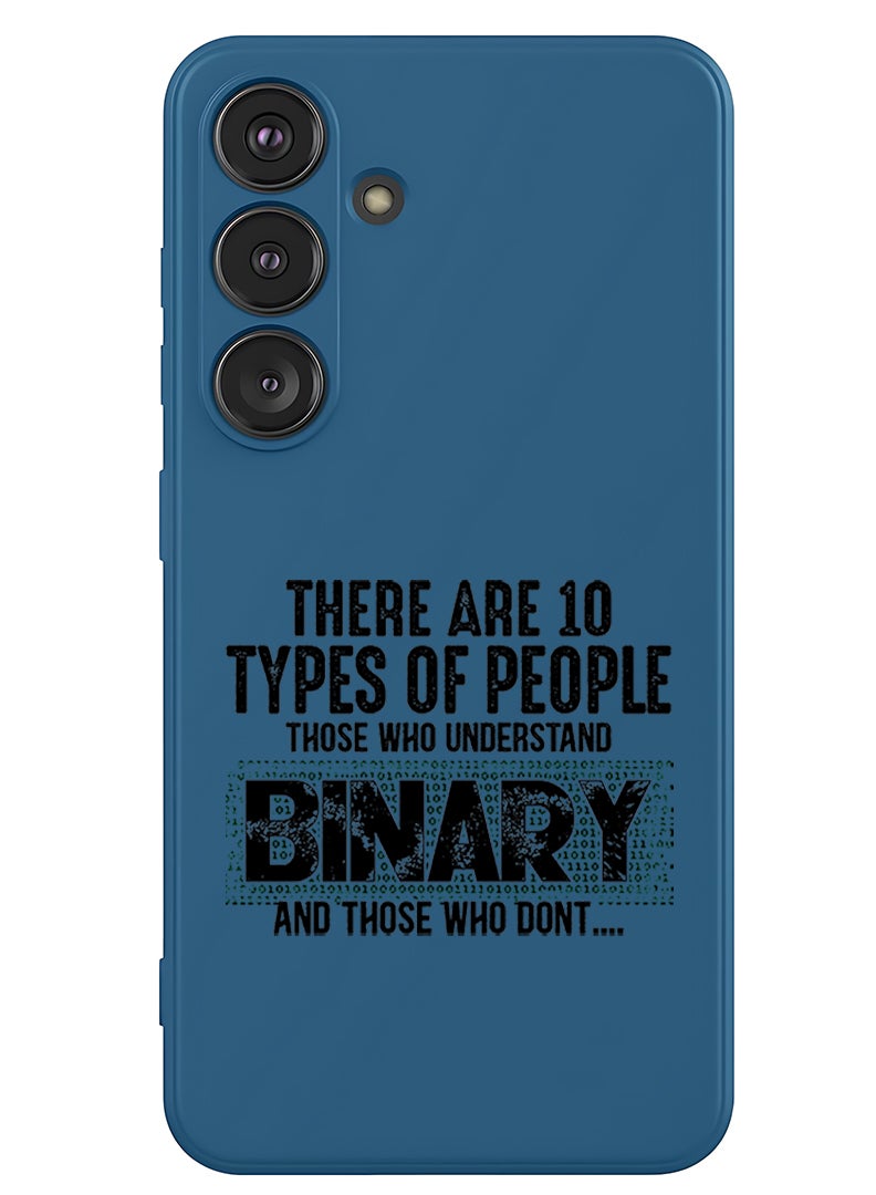 Theodor Protective Slim Fit Case Liquid Silicone Cover with Full Body Protection Anti-Scratch Shockproof Case For Samsung Galaxy S25 Plus (Blue) - Binary Black - Image 1