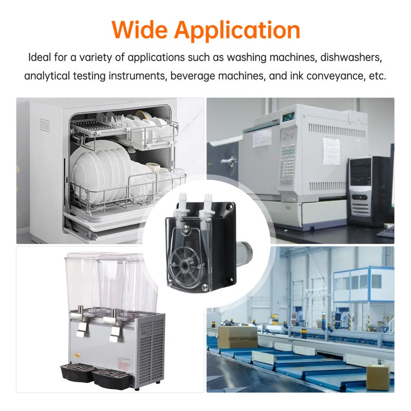 Peristaltic Pump 24V High-Flow 1500Ml/Min - Food-Grade Replaceable Silicone Tube Durable Rust-Resistant Dosing Pump for Home Appliances Analytical Instruments Beverage Machines - Image 3