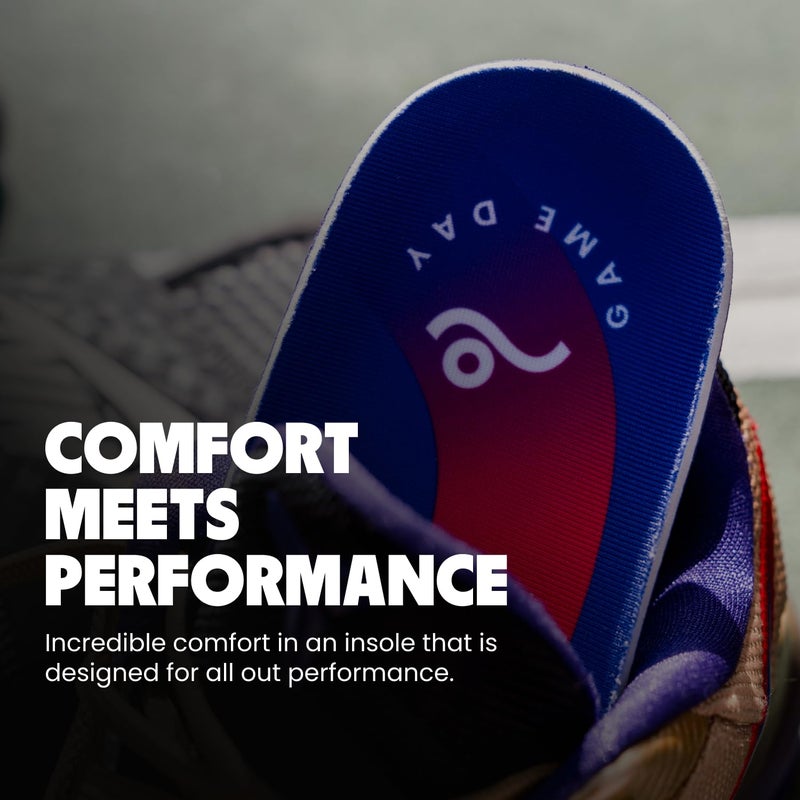Move Game Day - All-Purpose Support Insoles - Plantar Fasciitis  Running  Shock Absorption  Flat Feet  Arch Support  Basketball  Active Lifestyle  Walking And Athletics (M 15-15.5 / Wm 16.5-17) - Image 5