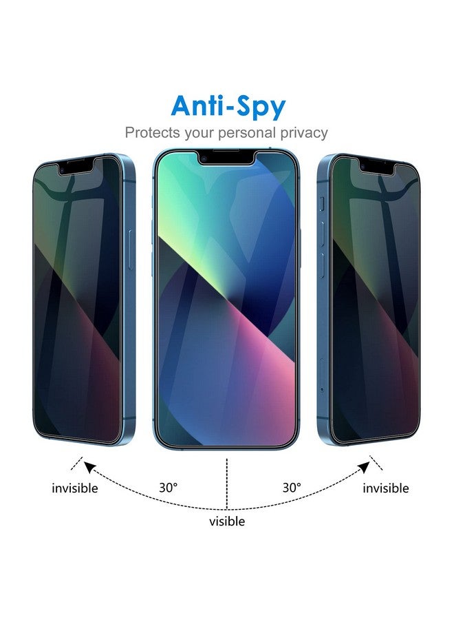 Jetech Privacy Screen Protector For Iphone 13 13 Pro 6.1 Inch Anti Spy Tempered Glass Film 2 Pack - Image 4