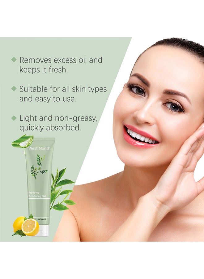 القمر الغربي جل التقشير والتنقية من WEST MONTH، يحسن البهتان والجفاف، وينظف المسام بعمق، ويفتح البشرة ويشدها. - Image 2