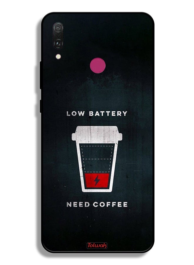 Tolwak Huawei Y9 (2019) Protective Case Cover Low Battery Need Coffee - Image 2