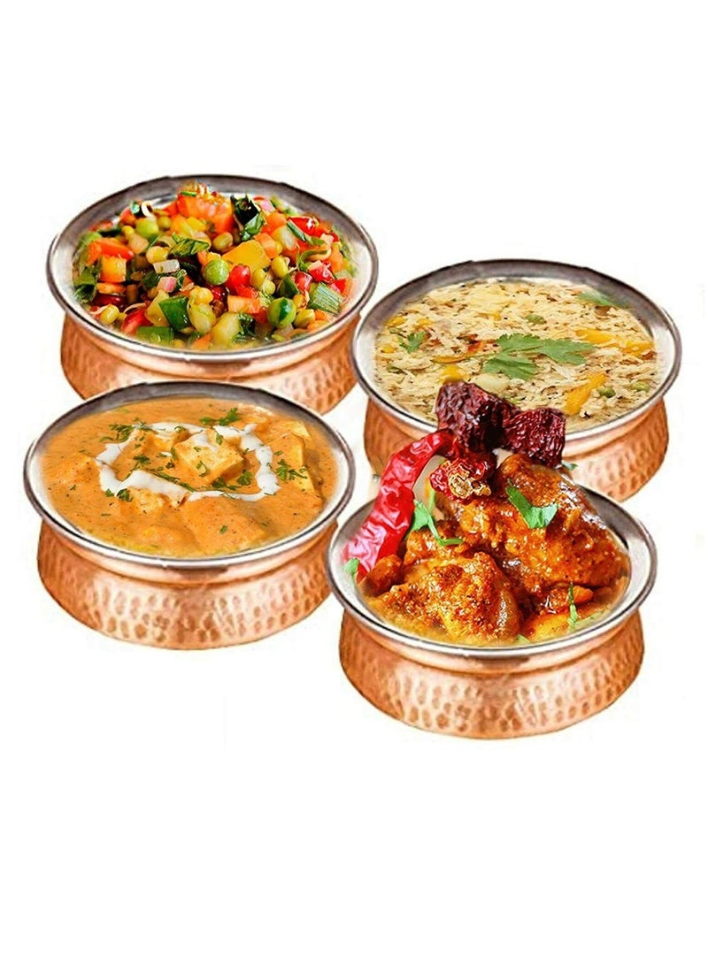 Royal Hammered Copper Handi pot 15 Centimeter (2 pc) - Image 3