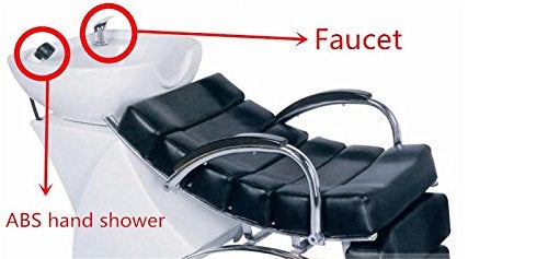 Weirun Salon Shampoo Bed Bowl Sink Basin Faucet or Backwash Unit,Shampoo Bowl Faucet with Hose and Shower Spray Head Wash Hair Sprayer,Chrome - Image 4