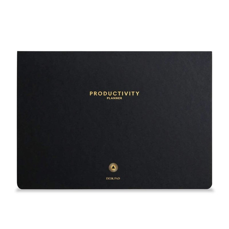 Intelligent Change - Daily Desk Pad, 3-Month Productivity Planner, Tear-Out Deskpad for to-Do List, Productivity Tools for Time Management and Mindfulness, A4 Size, Black - Image 1