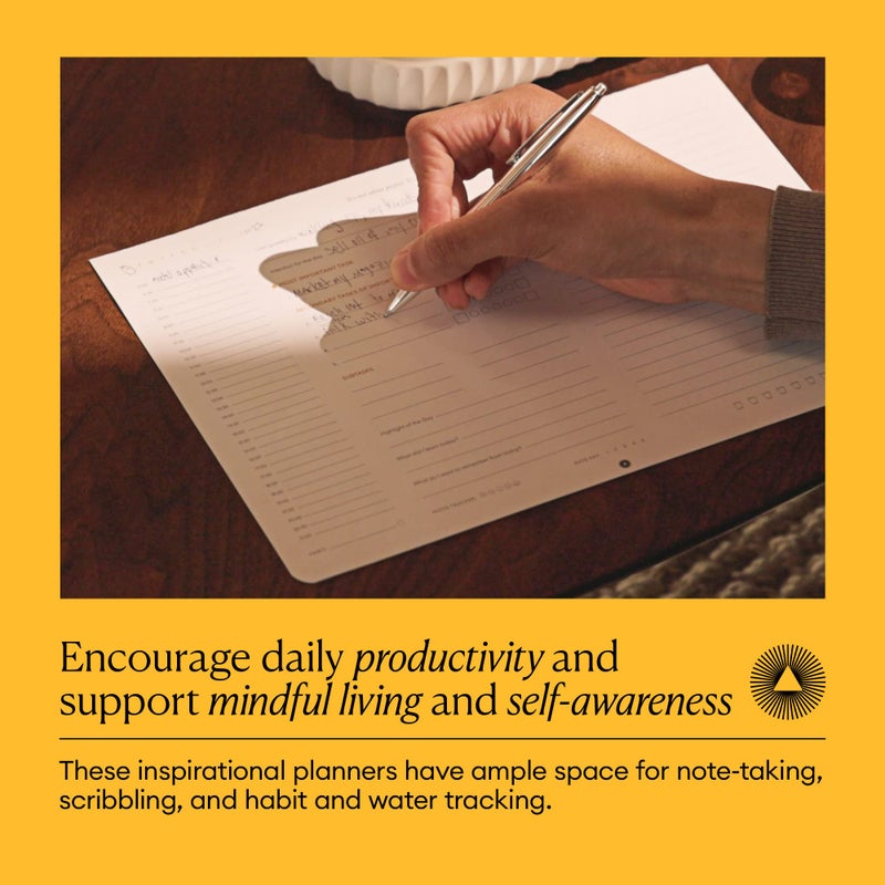 Intelligent Change - Daily Desk Pad, 3-Month Productivity Planner, Tear-Out Deskpad for to-Do List, Productivity Tools for Time Management and Mindfulness, A4 Size, Black - Image 5