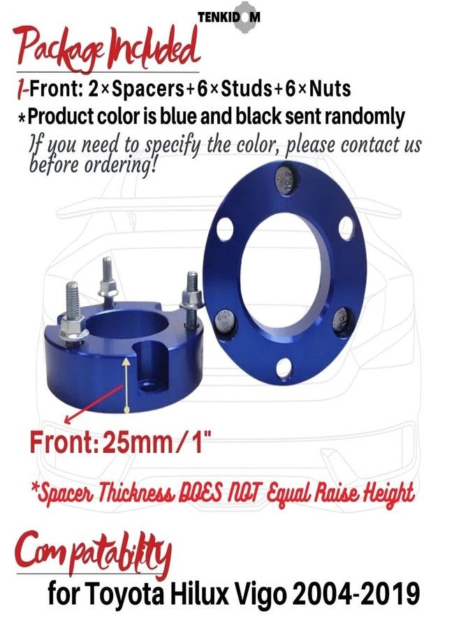 TENKIDOM Leveling Kits Suspension compatible with Toyota Hilux Vigo 2004-2019 Front 25MM 2PCS - Image 3