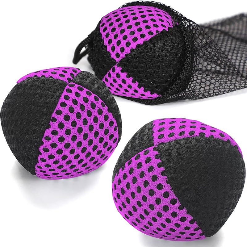 oazoxcx Juggling Balls for Beginners and Professionals, 2 Layers Net and Carry Bag, Juggling Balls Set of 3, 62 mm Juggling Balls Children - Image 1