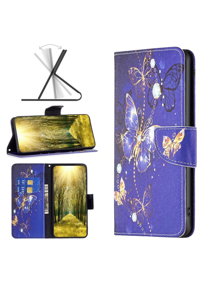 The Bros Case For Xiaomi Redmi 12 4G Colored Drawing Pattern Leather Phone Case