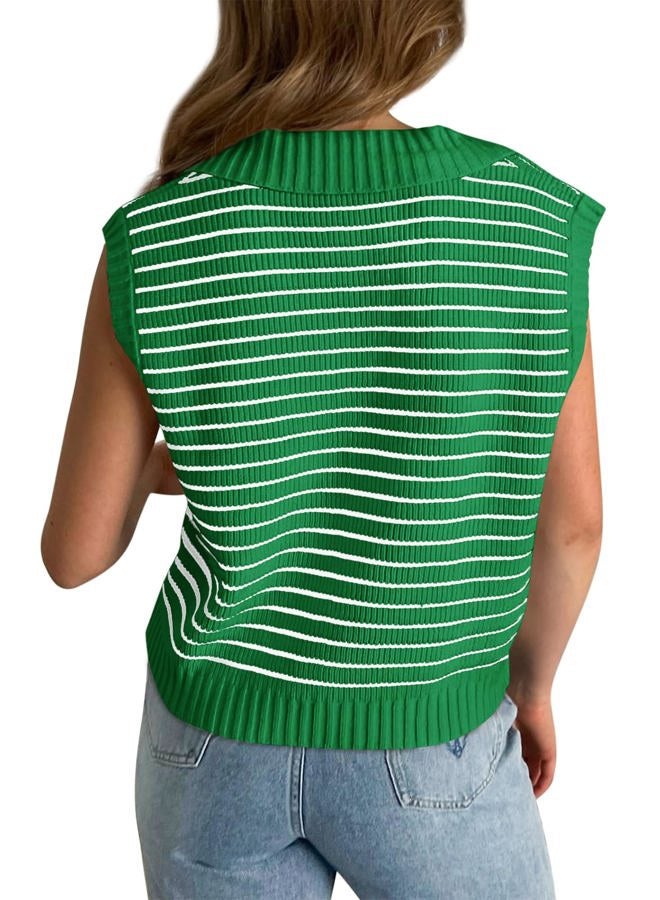 Yousify Business Casual Sweaters for Women Trendy Summer Clothes Old Money Outfits Sweater Vests Green S - Image 4