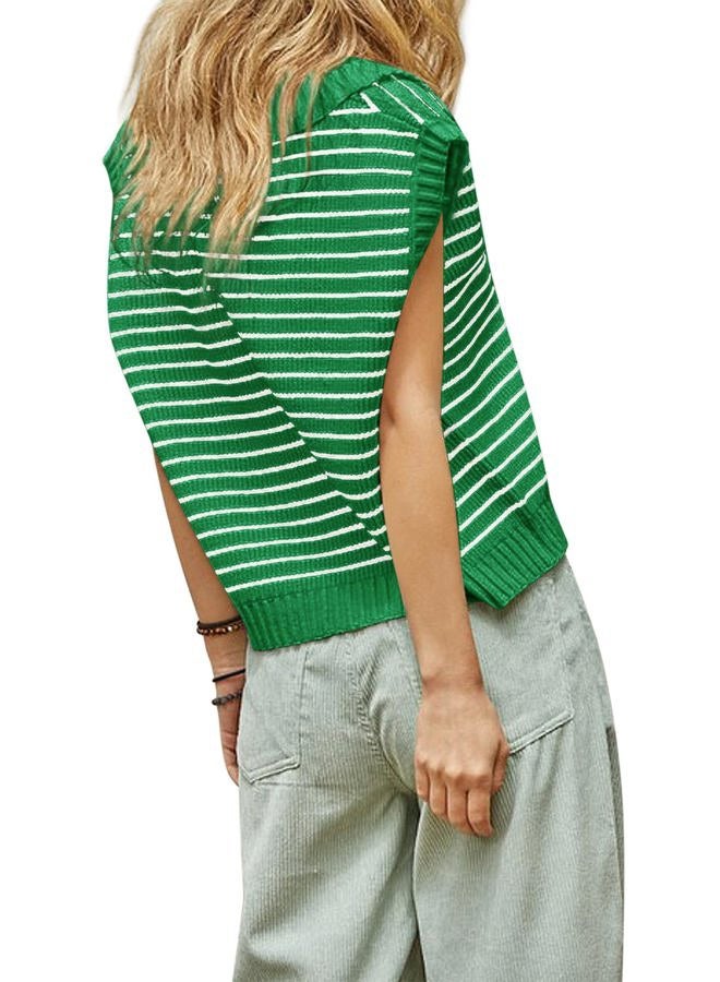 Yousify Business Casual Sweaters for Women Trendy Summer Clothes Old Money Outfits Sweater Vests Green S - Image 3